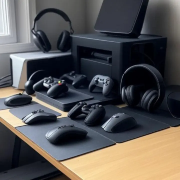 Nagyméretű vizuális kategória nézet számítógépes kiegészítőkkel.